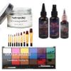 Halloween Kit, White Temporary Hair Dye Wax, Fake Blood Washable, Face Paint Kit, Painting Palette with Brushes Body Paint view 1