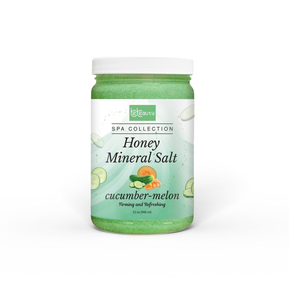 Cucumber Melon Honey Mineral Salt Refreshing & Nourishing Foot and Body Mineral Salt for Soft, Smooth & Rejuvenated Skin by BeBeauty