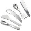 5PCS Mini Metal Cosmetic Spatulas 5 styles Stainless Steel Makeup Spatula Skincare Spatulas Multi-functional Beauty Spatula Facial Beauty Accessories for Personal Facial Care Makeup Cosmetics Tools view 1