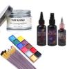 Halloween Kit, Gray Temporary Hair Dye Wax, Fake Blood Washable, Face Paint Kit, Painting Palette with Brushes Body Paint view 1