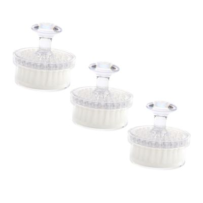 Alipis 3pcs Soft-Bristle Facial Cleansing Brush with Transparent Covers Gentle Exfoliating and Deep Cleansing for Sensitive Skin Lightweight Portable Face Scrubber for Travel and Daily