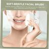 Alipis 3pcs Soft-Bristle Facial Cleansing Brush with Transparent Covers Gentle Exfoliating and Deep Cleansing for Sensitive Skin Lightweight Portable Face Scrubber for Travel and Daily view 2