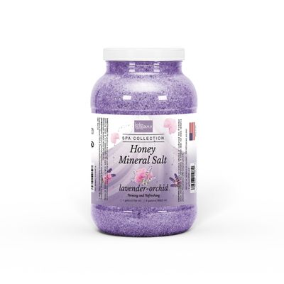 Lavender Orchid Honey Mineral Salt Soothing & Hydrating Foot and Body Mineral Salt for Soft, Smooth & Relaxed Skin by BeBeauty 1 Gallon