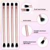 12 Pcs Dual End Eyeshadow Blending Brush, 2 in 1 Eye Shadow Brushes, Double Sided Eyeshadows Makeup Brushes, Eyeshadow Smudge Brush, Eyeshadows Applicator, Makeup Cosmetic Tool for Women view 2