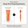 APRILSKIN Carrotene Clarifying Foam Cleanser with Pore Brush: Carrotene Clarifying Foam Cleanser and Pore Cleansing Facial Silicone Brush view 2