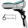 CC0144 Professional 6-Layer Stainless Steel Safety Razor Blades - Manual Shaver For Ultra-Smooth Shaving, Face Care & Beard Hair Remover(3PCS) view 3