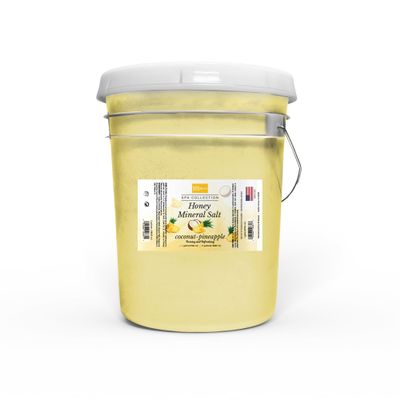 Coconut Pineapple Honey Mineral Salt Tropical & Nourishing Foot and Body Mineral Salt for Soft, Smooth & Revitalized Skin by BeBeauty 5 Gallons