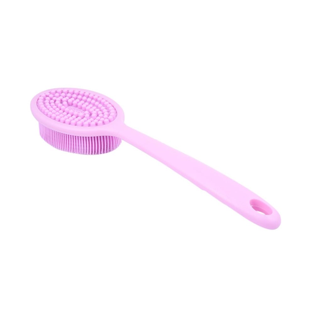 Alipis Long Handle Silicone Shower Brush Anti-Slip Body Scrubber for Deep Cleaning and Massage Back Neck Shoulder Exfoliating Bath Tool for Home Bathroom Use
