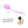Alipis Long Handle Silicone Shower Brush Anti-Slip Body Scrubber for Deep Cleaning and Massage Back Neck Shoulder Exfoliating Bath Tool for Home Bathroom Use view 2
