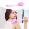 Alipis Long Handle Silicone Shower Brush Anti-Slip Body Scrubber for Deep Cleaning and Massage Back Neck Shoulder Exfoliating Bath Tool for Home Bathroom Use view 3