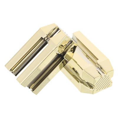 GALPADA 2pcs Gold Eyebrow Pencil Sharpener with Four-Way Slot for Precise Shaping Flat Tip Auxiliary Tool for Soft and Hard Makeup Pencils Rust-Resistant Cosmetic Trimming Accessory for