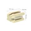 GALPADA 2pcs Gold Eyebrow Pencil Sharpener with Four-Way Slot for Precise Shaping Flat Tip Auxiliary Tool for Soft and Hard Makeup Pencils Rust-Resistant Cosmetic Trimming Accessory for view 2