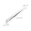 DECHOUS Stainless Steel Round Head Nose Hair Tweezers with Leather Case Nasal Hair Trimmer for Men and Women Portable and Practical Grooming Accessory view 2