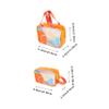 GANAZONO 2pcs Clear Travel Makeup Bags Portable Toiletry Cosmetic Organizer with Large Capacity for Women Business Trips and Family Use Summer Orange view 2