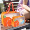 GANAZONO 2pcs Clear Travel Makeup Bags Portable Toiletry Cosmetic Organizer with Large Capacity for Women Business Trips and Family Use Summer Orange view 4