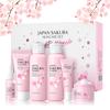 6Pcs Sakura Skincare Kit The Skin Care Set Includes Facial Cleanser, Toner, Lotion, Essence, Eye Cream And Face Cream Beauty Travel Skincare Gift Set, For Teenage Girls Women view 1