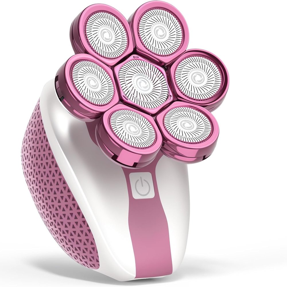 Electric Razors for Women, 7D Shavers for Women with LED Display, Rechargeable Waterproof Electric Shaver, Multi-Function Body Hair Shaver Grooming Kit for Legs/Face/Armpits/Bikini(Pink)