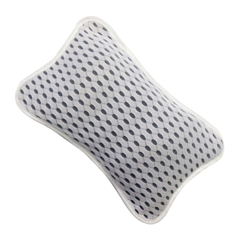 Alipis Mesh Bathtub Pillow with Neck and Shoulder Support Polyester Spa Bath Pillow with Strong Suction Cup Fit for Tubs and Spas Bathroom Headrest for Relaxation