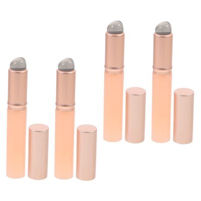 Alipis 4 Pcs Silicone Lip Brush with Cap Reusable Round Head Lipstick Applicator for Precise Even Coverage Portable Multifunctional Makeup Tool for Travel and Daily Use