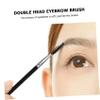 Alipis 6Pcs Angled Eyebrow Brush and Lash Curler Portable Dual-ended Makeup Brushes for Defined Brows and Natural Lashes Black Synthetic Hair for Use view 3