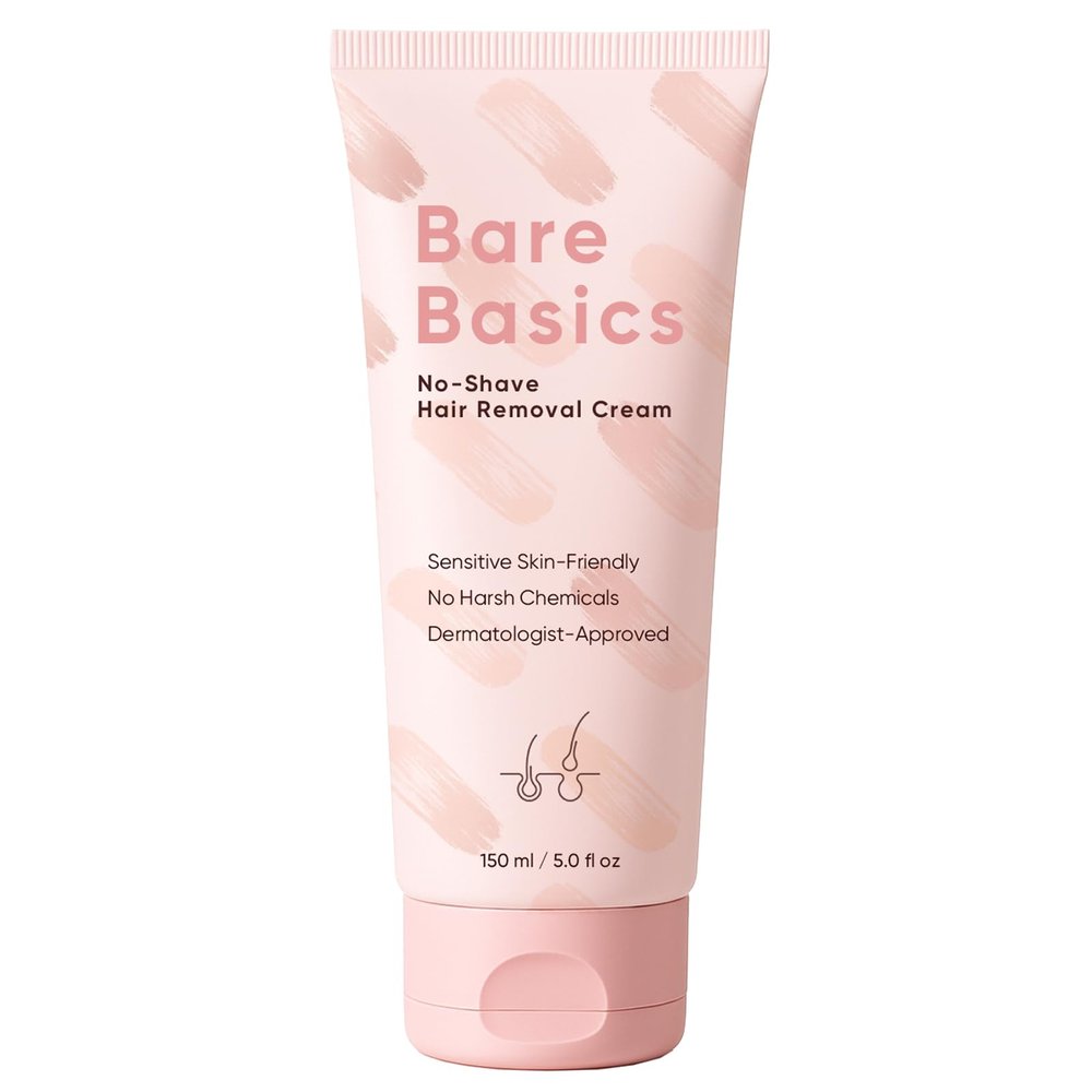 Bare Basics No Shave Hair Removal Cream - Effortless Hair Removal, Long-Lasting Smoothness, Sensitive Skin-Friendly - 150ml/5.0fl oz (1)