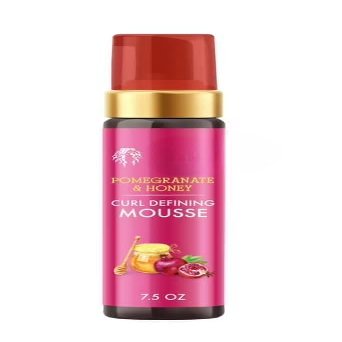 Curl Defining Mousse with Pomegranate & Honey  7.5 fl oz, Moisturizing Hold for Natural Curly Hair
