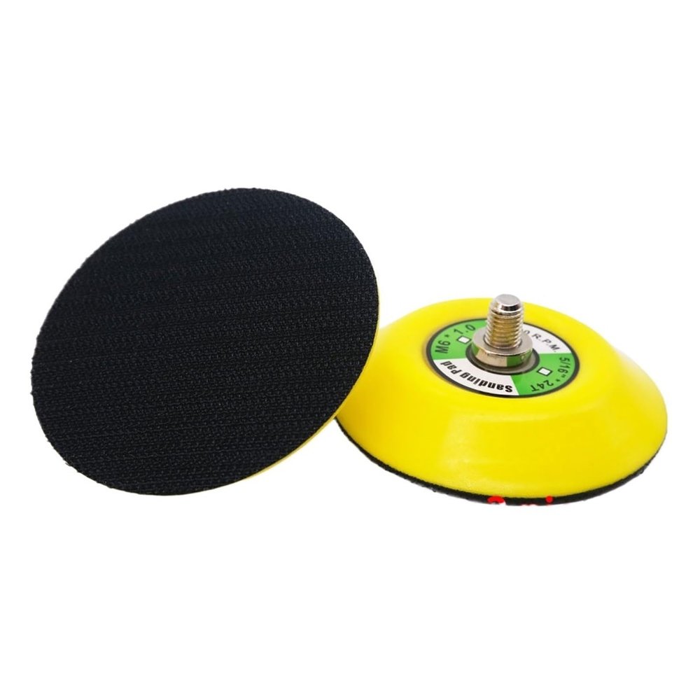 1/2/3 Inch Sanding Disc Sander Backing Pad for Air Polisher Hook & Loop Back Plate Abrasive Grinding Tool M6 & 5/16 * 24T(3Inch 2pieces,M6)