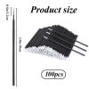 200 Pcs Disposable Micro Applicator Brush Micro Brushes Disposable Lash Mascara Applicators for Eye Lashes Brows Eyelash Extension (Black) view 2