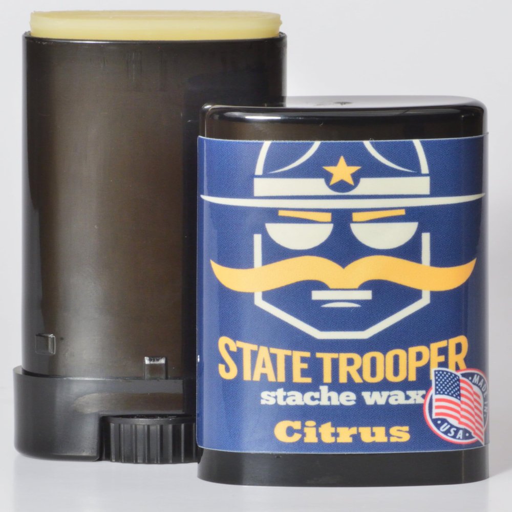 Mustache Wax - Medium Hold - Citrus Scent - 0.5 oz Twist-Up Oval Tube