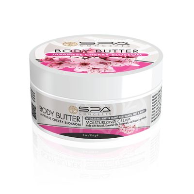 Japanese Cherry Blossom Shea Body Butter Deep Moisturizing Cream for Dry Skin | Made in USA Spa Concepts by Cory Labs