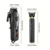Hair Clippers Set for Men, LED Display, Professional Cordless Clipper Shaver Beard Trimmer for Him view 4