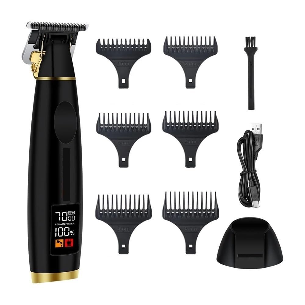 EWKYLSEM Hair Cutting Wireless Adjustable Electric Clipper Men's Professional Rechargeable Beard Trimmer(Red)