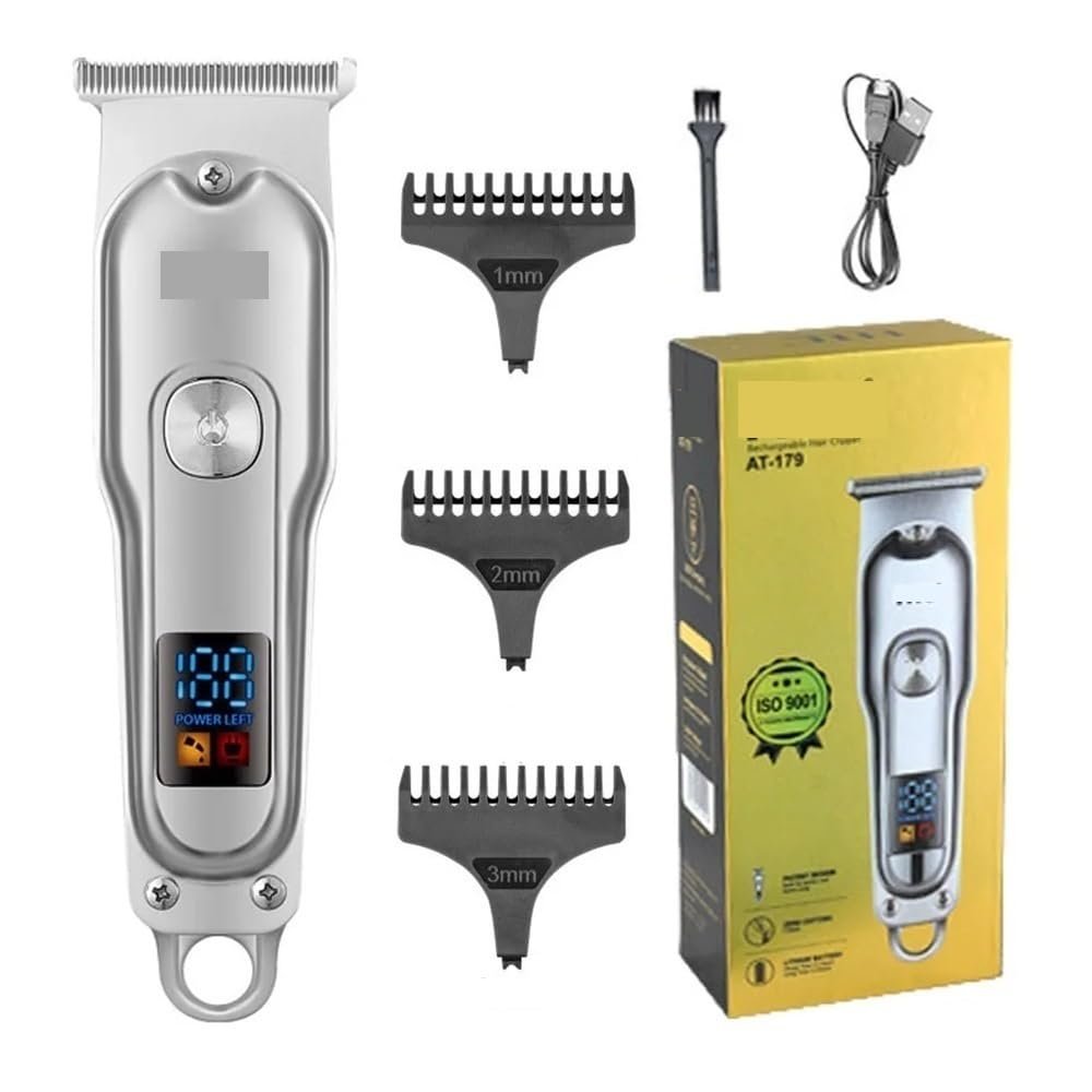EWKYLSEM Professional USB Hair Clipper Men Cordless Barber for Cutting Kit with T-Blade Trimmer Beard
