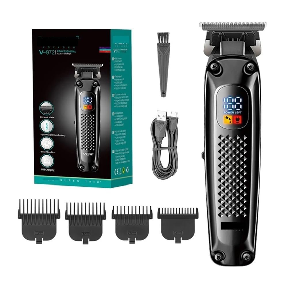 EWKYLSEM Cordless Professional Hair Trimmer for Men Beard USB Electric Clipper Edge Razor Cutter Machine(V-972 Box)