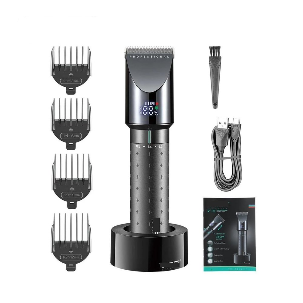 QICOQ High-end Hair Clipper, deep Cleaning Trimmer, Multifunctional Men's Removal Salon Carving, Electric Push Shear 698