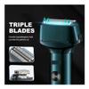 Blades Professional Electric Shaver Waterproof Beard Hair Trimmer Rechargeable Razor Digital Display for Men V-371(V-370 Without Box) view 4