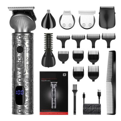 EWKYLSEM Hair Trimmer Professional Clipper Metal Cutting Machine Electric Cordless Rechargeable for Men(Red)