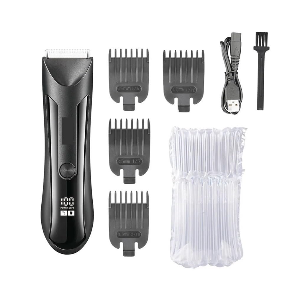 QICOQ Electric Hair Trimmer Unisex Shaver & Body Rechargeable Ceramic Blades(BlackWith Bubble Bag)