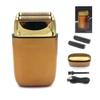 9900RPM USB Interface Cordless Electric Men's Professional Barber Razor LED Floating Double Knife Net Beard Trimmer Foil Male(Golde with Blade Box) view 1
