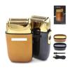 9900RPM USB Interface Cordless Electric Men's Professional Barber Razor LED Floating Double Knife Net Beard Trimmer Foil Male(Golde with Blade Box) view 2