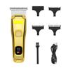 QICOQ Hair Clipper Golden Cordless Home Haircut Two-Piece Set Professional Electric Rechargeable Trimmer for Men(Black) view 1