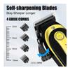 QICOQ Hair Clipper Golden Cordless Home Haircut Two-Piece Set Professional Electric Rechargeable Trimmer for Men(Black) view 2