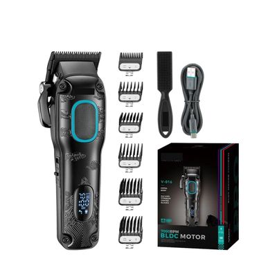 EWKYLSEM Hair Clipper Intelligent LED Digital Display Powerful Power Hair Trimmer Salon Home Carving Electric Push Shear V-016(V-016blue)