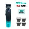 EWKYLSEM Trimmer for Men DLC T-Blade LED Display Cordless USB Oil Head Professional Hair Clipper Finishing Machine Haircut V-996(Green) view 2