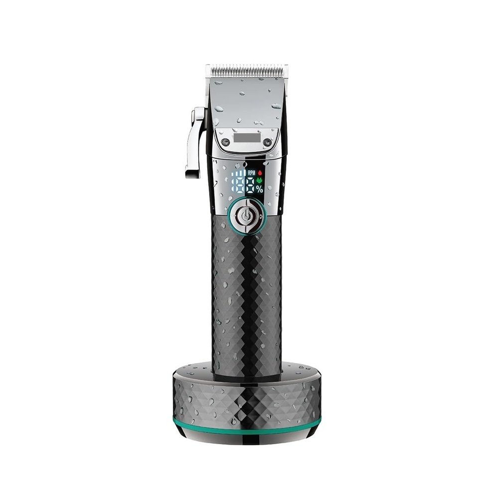 QICOQ V-682 IPX7 Waterproof Professional Hair Cutting Machine Cordless Trimmer Rechargeable cipper for Men(682 Green USB)