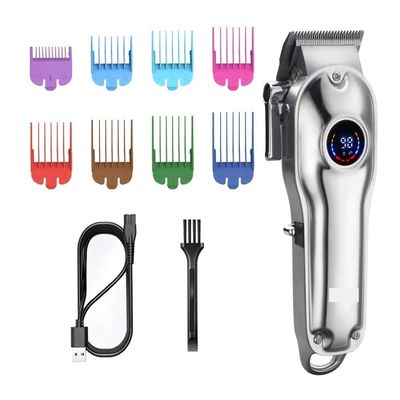 EWKYLSEM Men's Hair Clipper Electric Water Washable LCD Display Barber Shop Haircut Machine Precision Trim Fade Trimmer