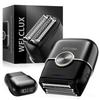 Premium Electric Foil Shavers for Men: Compact Mini Razor with 4 Floating Blades & Large LED Display  Adjustable 2-Speed Foil Shaver, IPX7 Waterproof, USB Type C Charging (Pure Black) view 1
