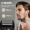 Premium Electric Foil Shavers for Men: Compact Mini Razor with 4 Floating Blades & Large LED Display  Adjustable 2-Speed Foil Shaver, IPX7 Waterproof, USB Type C Charging (Pure Black) view 2