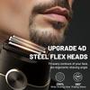 Premium Electric Foil Shavers for Men: Compact Mini Razor with 4 Floating Blades & Large LED Display  Adjustable 2-Speed Foil Shaver, IPX7 Waterproof, USB Type C Charging (Pure Black) view 3
