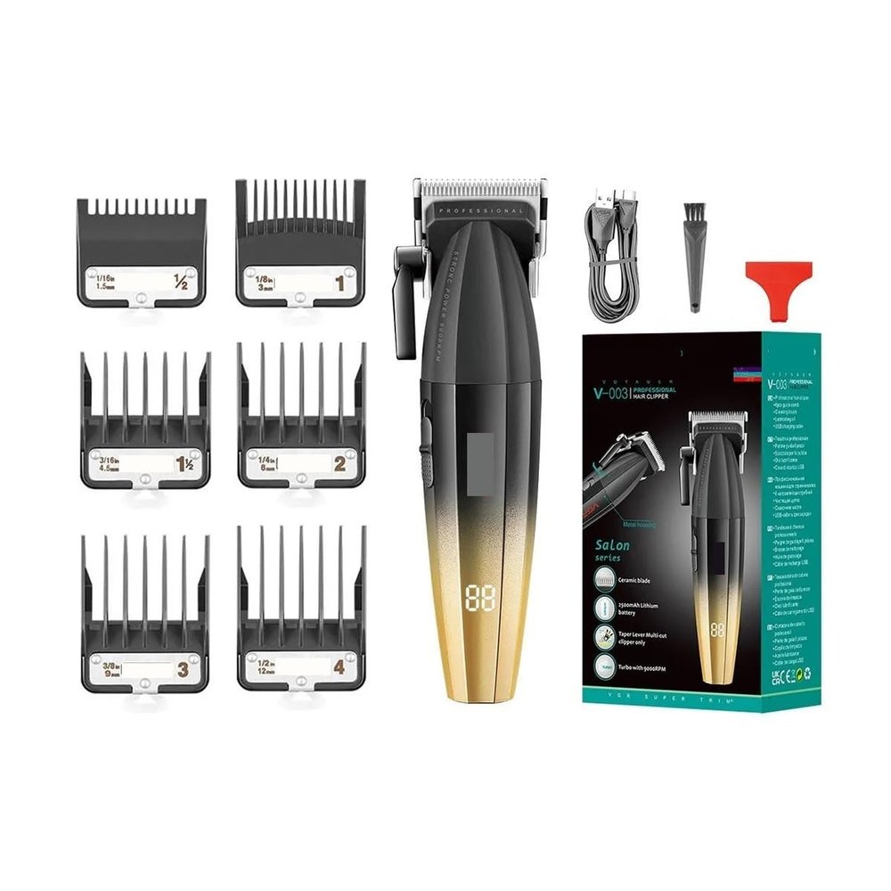 EWKYLSEM Hair Clippers Professional Trimmer Barber 9000 RPM Cutting Machine Adjustable for Men V-285 V-003(V-003 Gold)
